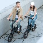 DYU D3F Electric Bike, 14" Portable E-bike, 36V 10AH Lithium Battery, 25KM/H & 60KM Range, 5H Fast Charge, 15° Climbing Ability,Dual Disc, Spring Shock Absorber, Unisex Adult - Image 7