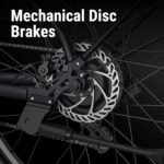 DYU Electric Bike, 27.5" Electric Bicycle with 7 Speed Shifting, Smart Urban E-Bike with 48V 10Ah Removable Battery, Center Smart Display, Adjustable Height, Dual Disc Brakes, Unisex Adults - Image 6