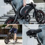DYU D3F Electric Bike, 14" Portable E-bike, 36V 10AH Lithium Battery, 25KM/H & 60KM Range, 5H Fast Charge, 15° Climbing Ability,Dual Disc, Spring Shock Absorber, Unisex Adult - Image 6
