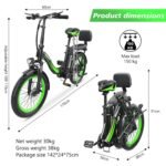 HIDOES C1 Foldable City Electric Bike 20 Inches, 48V 13Ah, 750W Electric Hybrid Bicycle - Image 7